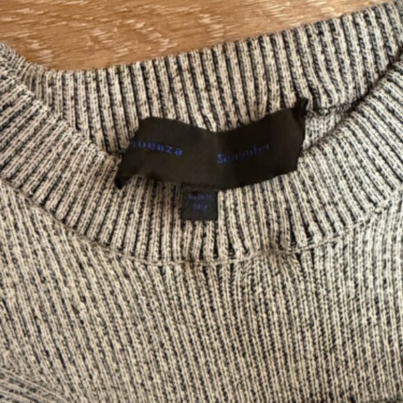 Spectacular Proenza Schoulder Gray Cutout Knit Geometric Midi Dress Size Large - Picture 6 of 9